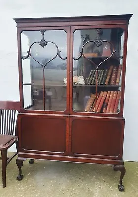 Mahogany Glazed Bookcase  Display Cabinet • £295
