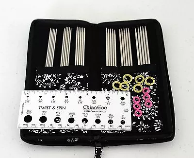 ChiaoGoo Stainless Steel Double Point Needle Set MPN 6600 • $73.38