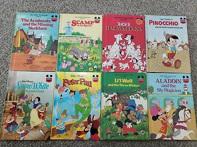 Lot Of 8 Walt Disney Books Wonderful World Of Reading 70- 80-90's Vintage Club  • $9