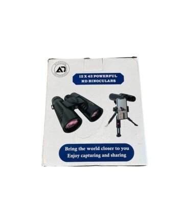 $64.24 • Buy 12x42 HD Binoculars For Adults With Upgraded Phone Adapter And Tripod Adapter
