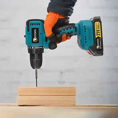 21V Cordless Drill Electric Screwdriver Driver Drill Kit 2Ah For Makita Battery • £23.99