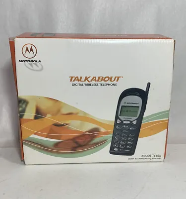 Vintage Motorola T2260 TALKABOUT Wireless Telephone Original Box Parts Only • $9.10