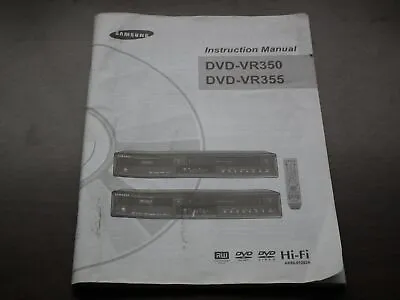 Samsung Instruction Manual Book For DVD-VR350/DVD-VR355 VHS VCR Recorder Combi • £13.99