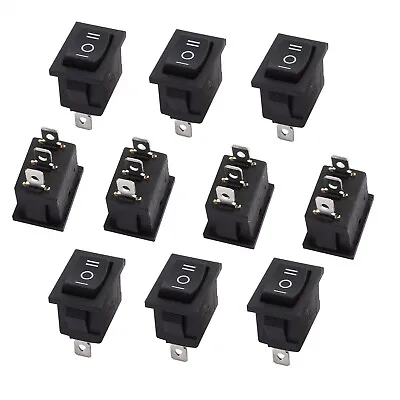 10x 3-Position Rocker Switches 12V Boat Car AC 6A/250V 3-Pin ON-OFF-ON 1/2  3/4  • $8.95