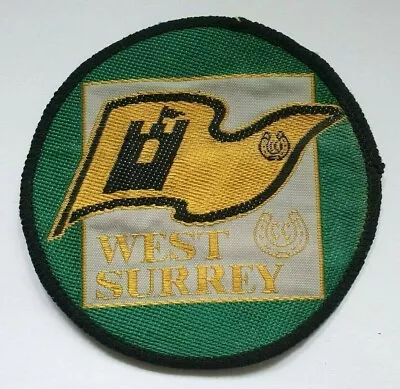 Vintage Caravan Club West Surrey Cloth Badge Patch Caravan Camping - 72mm Dia • £8.90