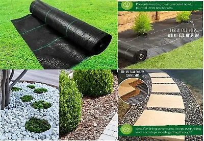 WEED CONTROL FABRIC1.5M X 6M  GROUND COVER HEAVY DUTY MEMBRANE SHEET GARDEN MAT • £9.99