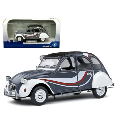 $43.55 • Buy 1/18 Solido 1982 Citroen 2CV6 Chic Diecast Model Car Gray S1805023