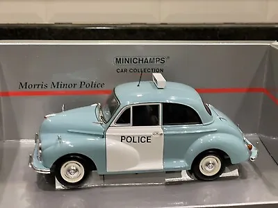 Minichamps 1/18 - Morris Minor Police - Blue/White FREE Custom Registration • £108