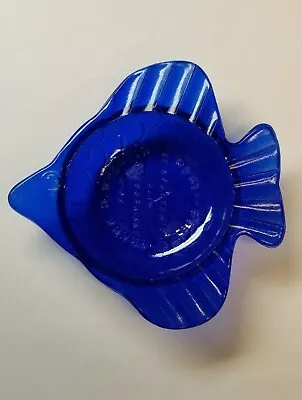 Vintage Wheaton Cobalt Blue Glass Fish 50th Anniversary 1949 • $49.99