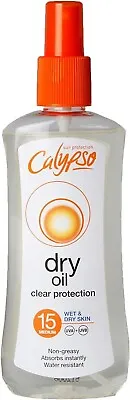 2 X Calypso Sun Care Dry Oil Suntan Spray Spf 15 250ml • £14.99