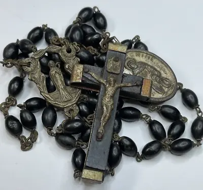 † Metal Detector Vintage Soil Vatican Center St Peregrine Relic Rosary Cancer † • $439.99