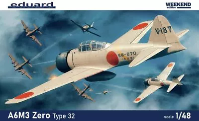 1/48 WWII A6M3 Zero Type 32 Japanese Fighter (Wkd Edition Plastic Kit) • $35.85