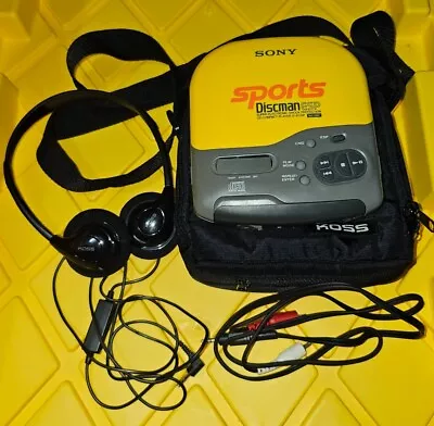 Sony Discman D-451SP Vintage Sports Compact Disc (CD Player) ESP KOSS Headphones • $199.99