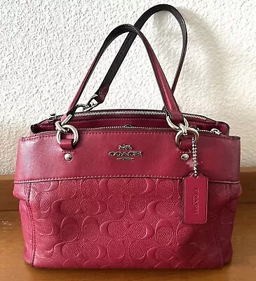 Coach F28472 Leather Mini Brooke Carryall - Hot Pink (No Shoulder Strap) • $29.99