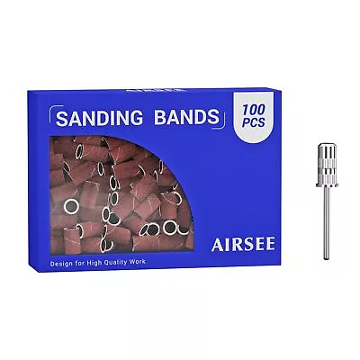 100 Pcs Professional Sanding Bands For Nail Drill Manicure Files Set 180 Grit • $9.81