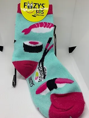 Foozys Kids Girl’s Sushi Socks - Colorful Fun Crazy Cute Crew Socks • £5.62