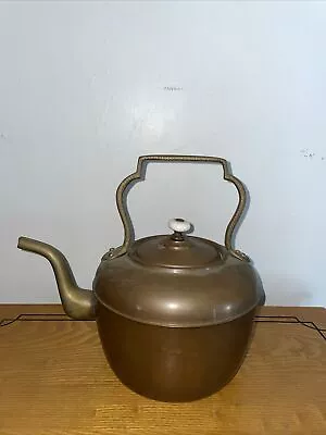 Vintage Metal Copper Finish Tea Kettle • $15