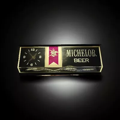 Vtg Michelob Beer Countertop Cash Register Lighted Clock Sign 9x4  Model 305-101 • $59.87