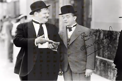 Stan Laurel And Oliver Hardy  Beautiful Ready To Frame 7X5 Signed Photo. • £5.99