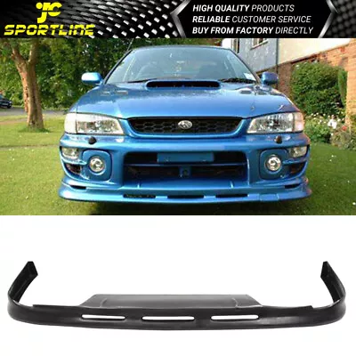 Fits 97-01 Subaru Impreza P1 Style Black PU Front Bumper Lip Spoiler Bodykit • $119.99