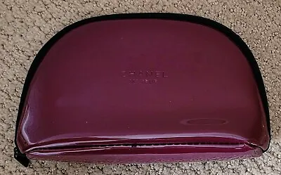 Auth Chanel Beaute Vintage Patent Cosmetic Pouch Preowned Maroon • $80