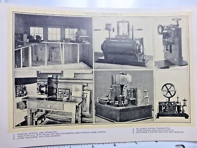 Wireless Telegraphy Photos Of 2 Plates Circa 1904- FREE SHIPPING  • $24