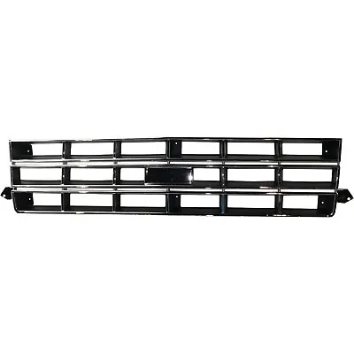 Grille For 82-90 Chevrolet S10 83-90 S10 Blazer Chrome Shell W/ Black Insert • $59.84