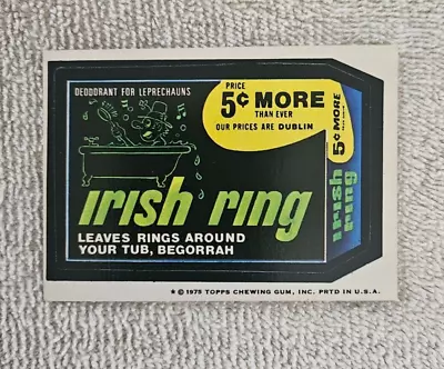 1975 Topps Wacky Package Series #14  Irish Ring  TB NM • $23