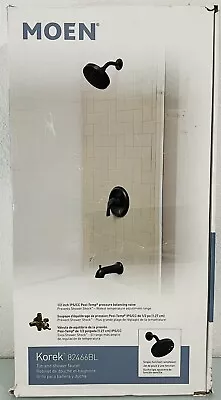 Moen Korek Single Handle Tub & Shower Faucet Kit Matte Black 82466BL • $99.99