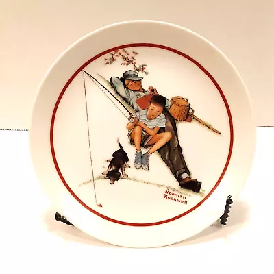 Norman Rockwell “ Waiting For Dinner”  Fishing Special Edition Plate • $9.49