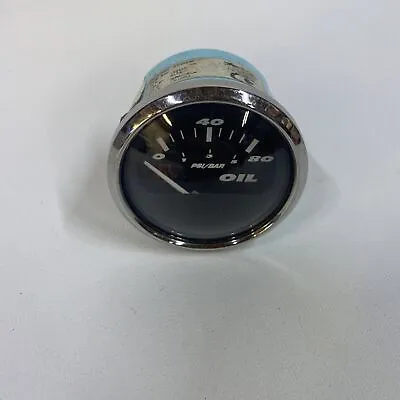 Faria Marine Boat Oil Pressure Gauge GP2452A 2 Inch Chrome Black #1 • $19.99