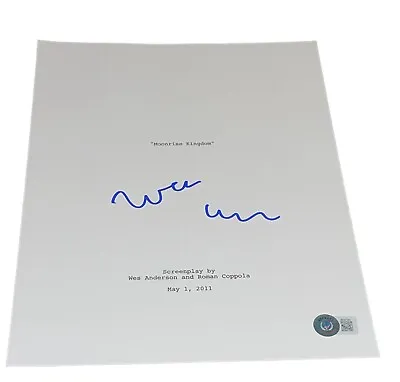 Wes Anderson Signed Autograph Moonrise Kingdom Full Movie Script Beckett BAS • $552.50