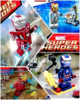 (Lot: 4 Polybags) LEGO Iron Man Patriot Silver Centurion 30168 30452 5002946 • $285