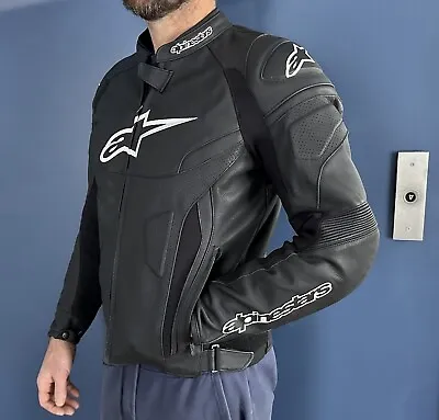 Size 44 Alpine Stars Leather Motorcycle Jacket • $330