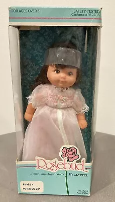 NIB 1976 Vintage Mattel SILVIE Rosebud 7” Baby Doll 2213 Brunette In Pink Dress • $63.24