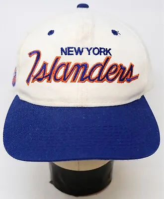 Rare Vintage SPORTS SPECIALTIES New York Islanders Script Snapback Hat Cap 90s • $149.99