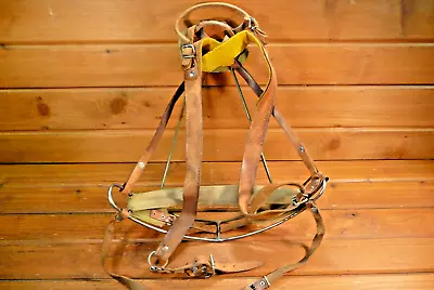 Vintage Metal Frame Backpack With Leather Straps Military ? Woodsman Mountain • $22