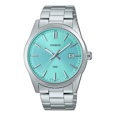 CASIO MTP-VD03D-2A3 41mm Mint Blue Dial Quartz Watch • $79.99