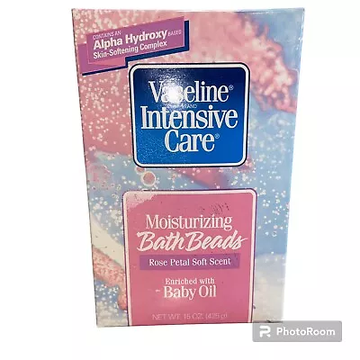 Vaseline Intensive Care Moisturizing Bath Beads Baby Oil Rose Petal 15oz USA • $16.84