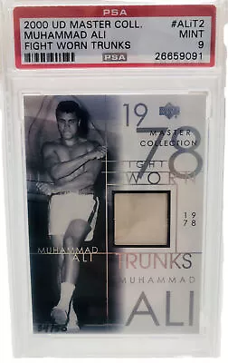 Muhammad Ali 2000 Ud Master Collection Fight Worn Trunks Card #34/50 Psa 9 Mint • $650