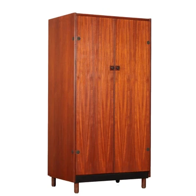 £1000 • Buy Vintage Wardrobe From The 1960s Teak Veneered Wood Furnishing