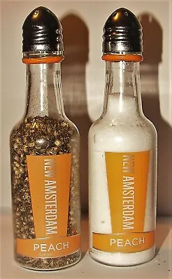 Empty New Amsterdam Mango Vodka MINI BOTTLE 50ML Handmade  SALT & PEPPER SHAKERS • £4.81