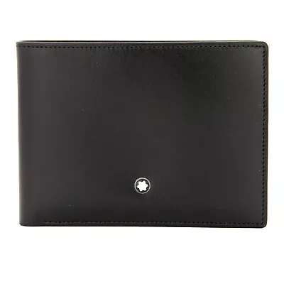 NEW IN BOX - Montblanc 14548 Meisterstuck Leather Wallet - Black - 6 Credit Card • $325