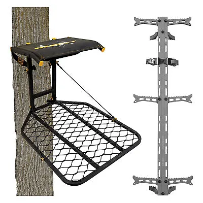 Muddy The Boss Hang On Hunting Tree Stand & Hawk Helium Set Of 3 Climbing Sticks • $205.99