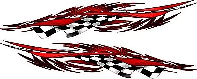 50  Set Vinyl Boat Car Truck Graphics Racing Flag Flames Decals Stickers Wrap • $96.76