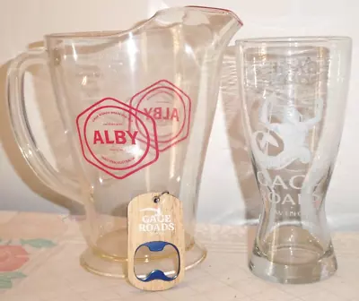 1 Alby Gage Roads Brewing Co WA The New Albion Acrylic Beer Jug + Glass + Opener • $39.99