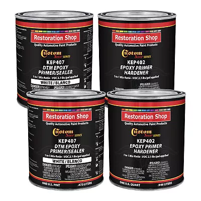 WHITE Epoxy Primer/Sealer 2.1 VOC (GALLON KIT) - Anti-Corrosive DTM Primer • $149.99