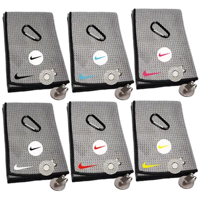 Golf Towel Gray 16x16 Combo (Ball Marker & Magnetic Clip Available) • $13.99