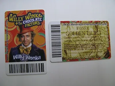 Willy Wonka & The Chocolate Factory Coin Pusher Rare GOLDEN TICKET  Card  • $75