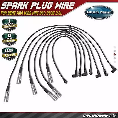 7x Spark Plug Wire Set For Mercedes-Benz W114 W123 W116 280 1973-1976 280E 2.8L • $61.49